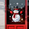 Static Cling Sticker Christmas Window Sticker Glass Sticker With Snowman White Snowflakes Christmas
