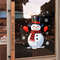 Static Cling Sticker Christmas Window Sticker Glass Sticker With Snowman White Snowflakes Christmas