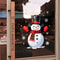 Static Cling Sticker Christmas Window Sticker Glass Sticker With Snowman White Snowflakes Christmas
