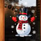 Static Cling Sticker Christmas Window Sticker Glass Sticker With Snowman White Snowflakes Christmas