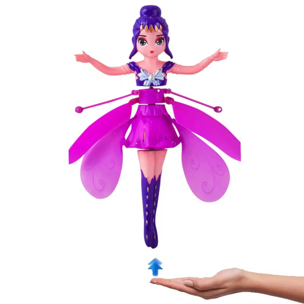 Doll Dancing Airplane Gesture Induction, Rotating Luminous Princess Helicopter, Luminous Flying Toy Holiday Gift