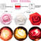 Romantic Red Pink White Rose Lights, Artificial Flowers Led Lamp, Rose Flower String Lights Battery Operated for Bedroom