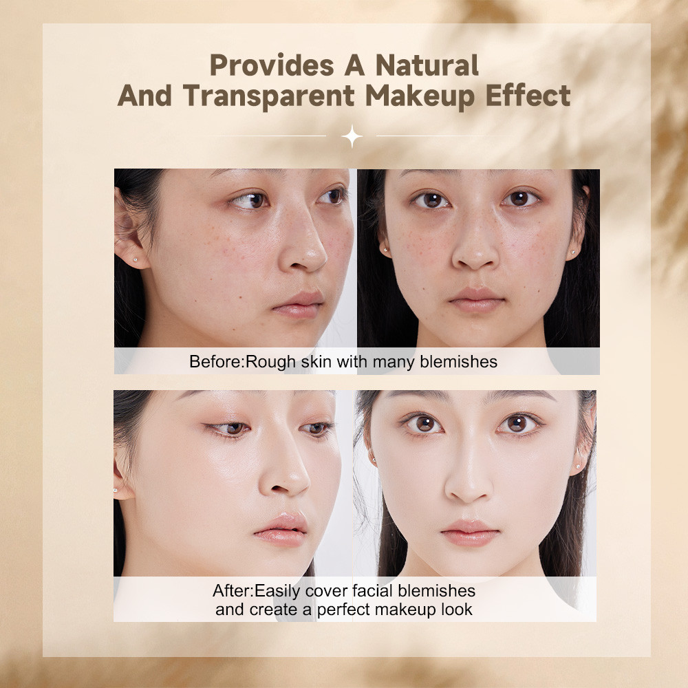 Natural Long-Lasting Double-Headed Foundation Stick, Flawless Makeup, Facial Concealer with Brush