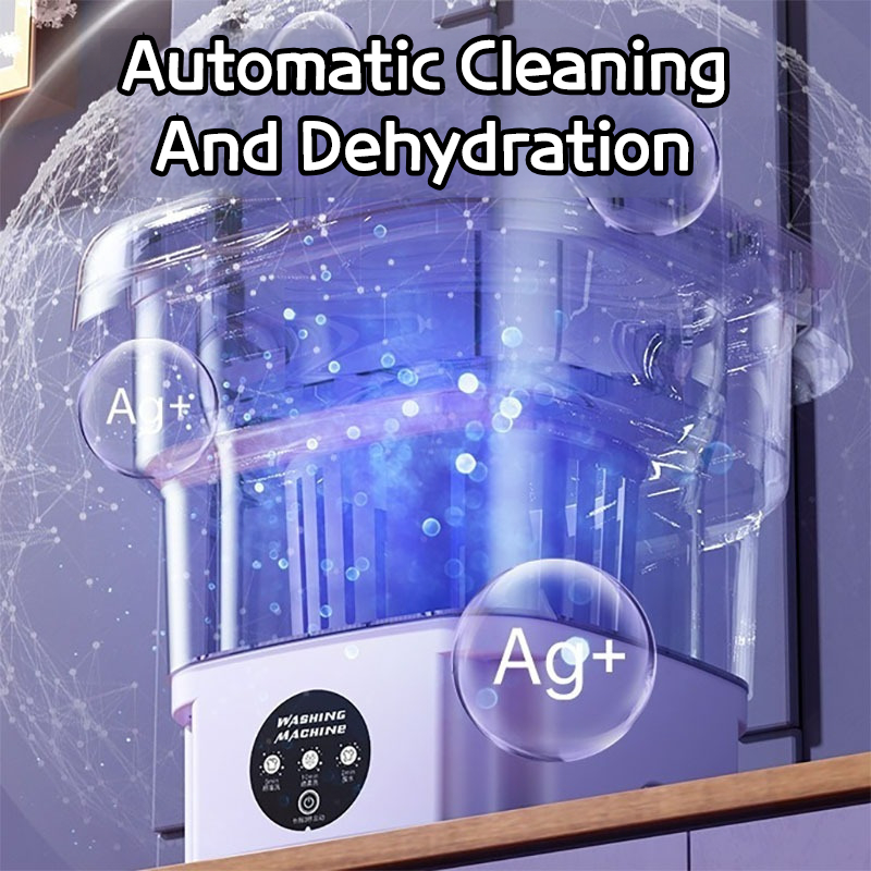 Compact Bucket For Clothes Socks Underwear Cleaning Portable Folding Washing Machine Perfect For Ho 3