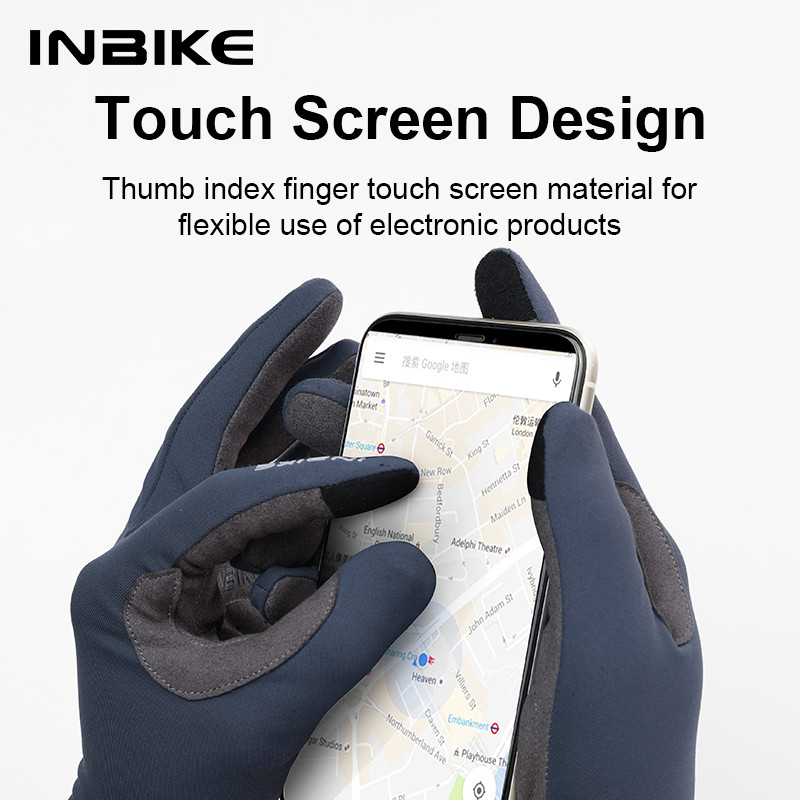 Touch Screen Men Women MTB Road BikeGloves, Autumn Winter Thermal Bicycle Gloves, Sports Fitness Outdoor Cycling