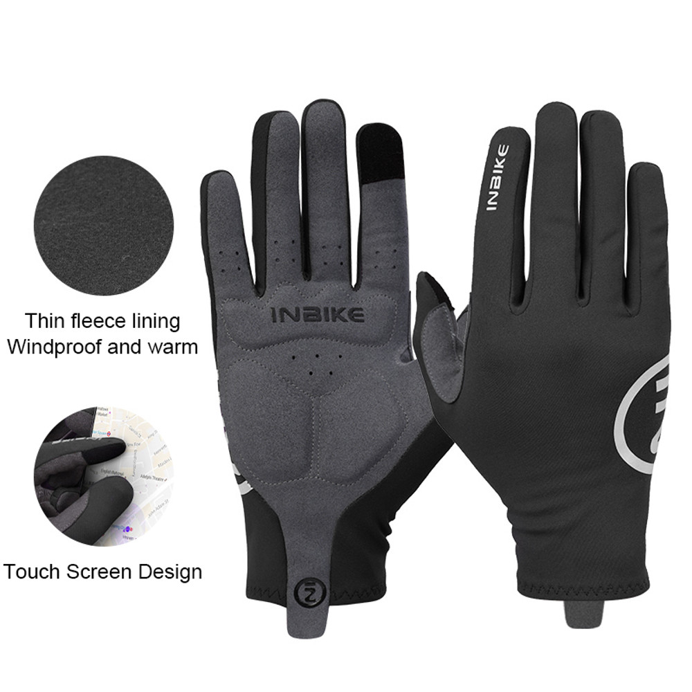 Touch Screen Men Women MTB Road BikeGloves, Autumn Winter Thermal Bicycle Gloves, Sports Fitness Outdoor Cycling
