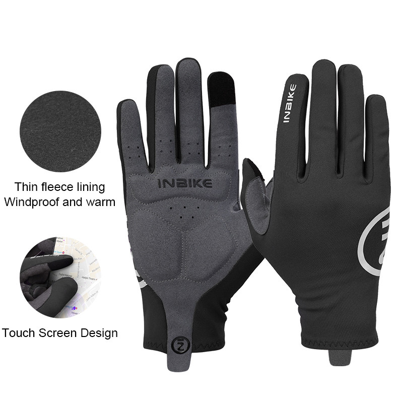 Touch Screen Men Women MTB Road BikeGloves, Autumn Winter Thermal Bicycle Gloves, Sports Fitness Outdoor Cycling