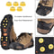 Snow Grips with Steel Studs, Anti-Slip Rubber Traction Cleats for Ice, Hiking, Walking, Climbing