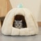 Semi Enclosed Cat Bed With Non Slip Base Winter Warmer Puppy Bed For Small Dogs And Cats 0
