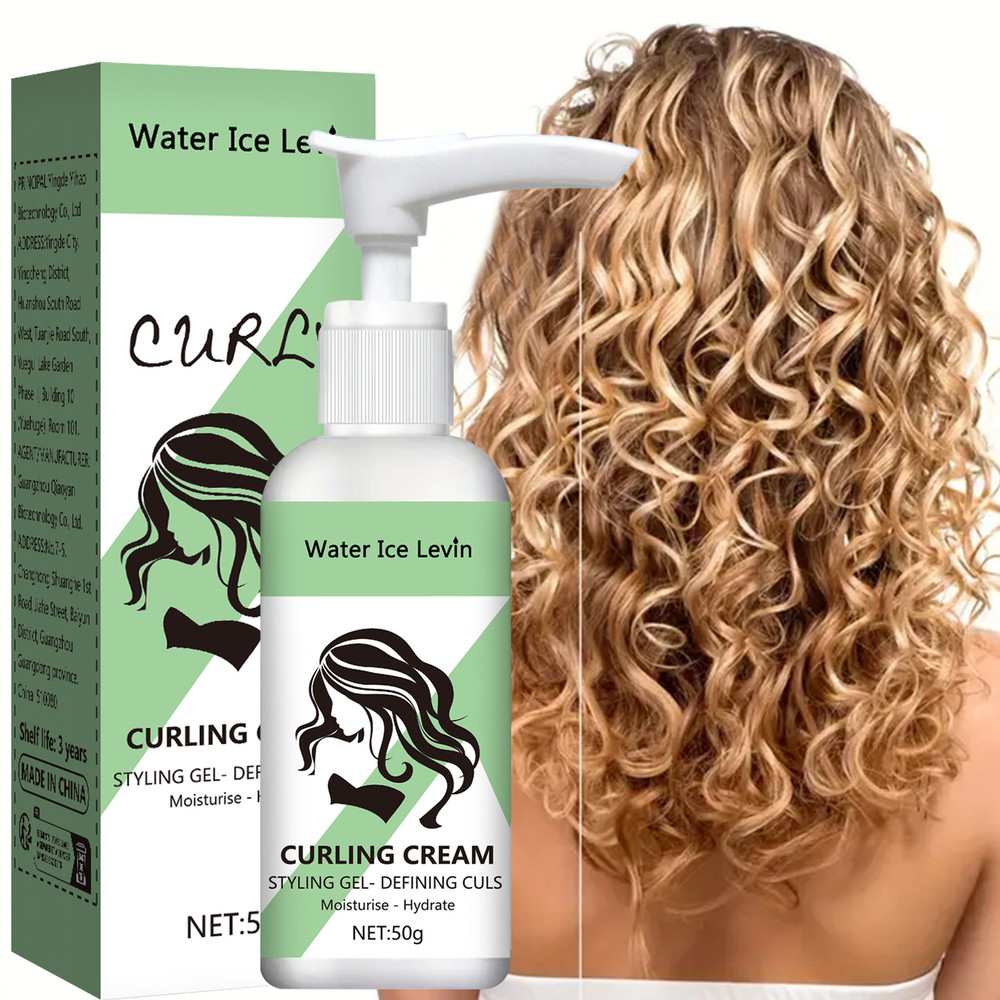 Easy-to-Set Curly Hair Styling Cream, Moisturizing, Enhances Elasticity and Shine