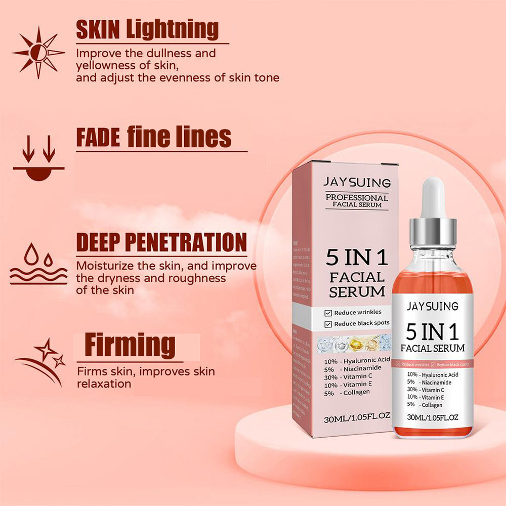 Moisturizing Vitamin C Firming Face Serum Hyaluronic Acid Fade Fine Lines Shrink Pores Skin Care 3