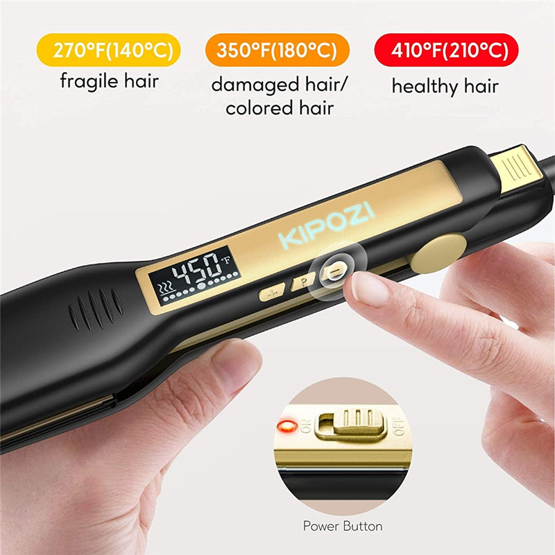 Dual Voltage Instant Heating Curling Iron Professional Titanium Flat Iron Hair Straightener With Di 1