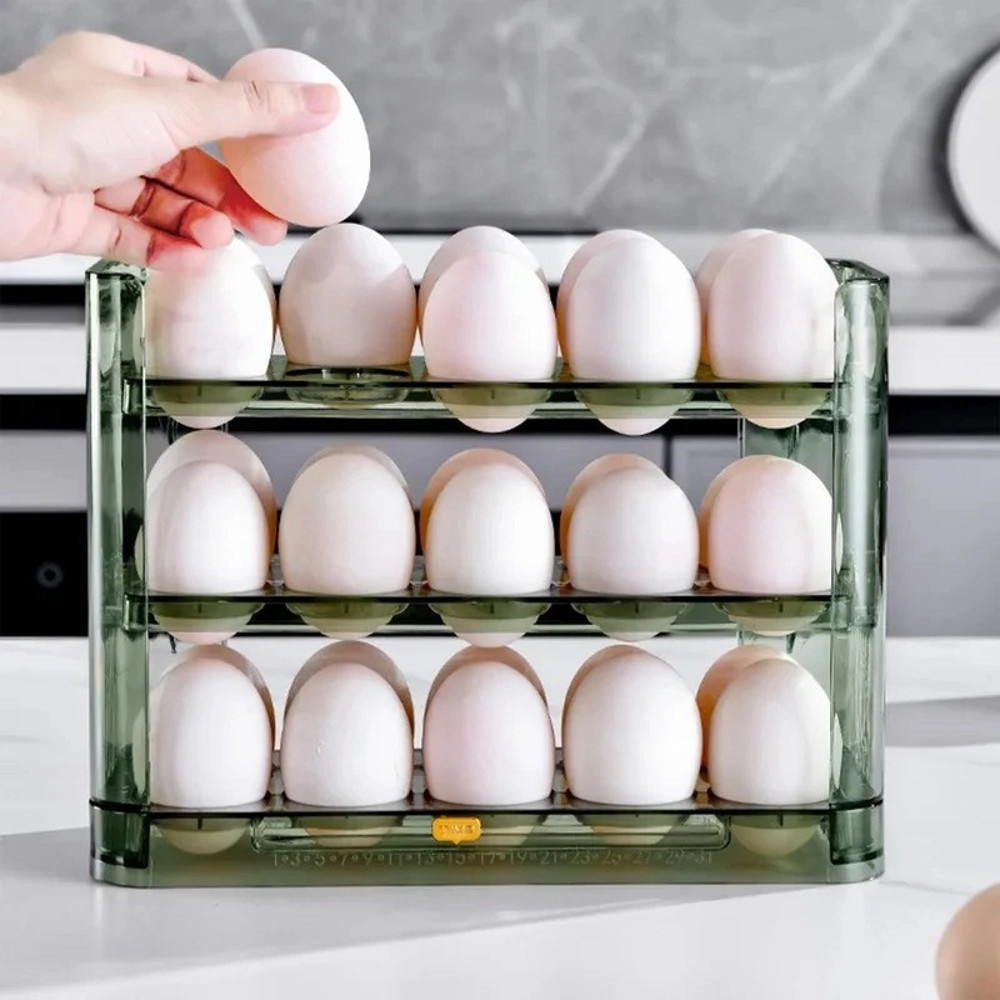Organizer Kitchen Reversible Egg Storage Tray Kitchen Accessories Egg Storage Box Side Door Of Refr 1