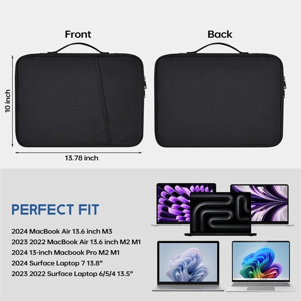 Laptop Sleeve Case For Macbook Air Chip Portable Shockproof Handle Bag Mac Book Pro Cover Accessori 5