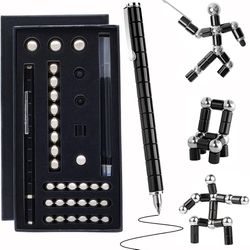 stress relief dual-end magnetic fidget pen smooth writing tool for office school anxiety focus aid