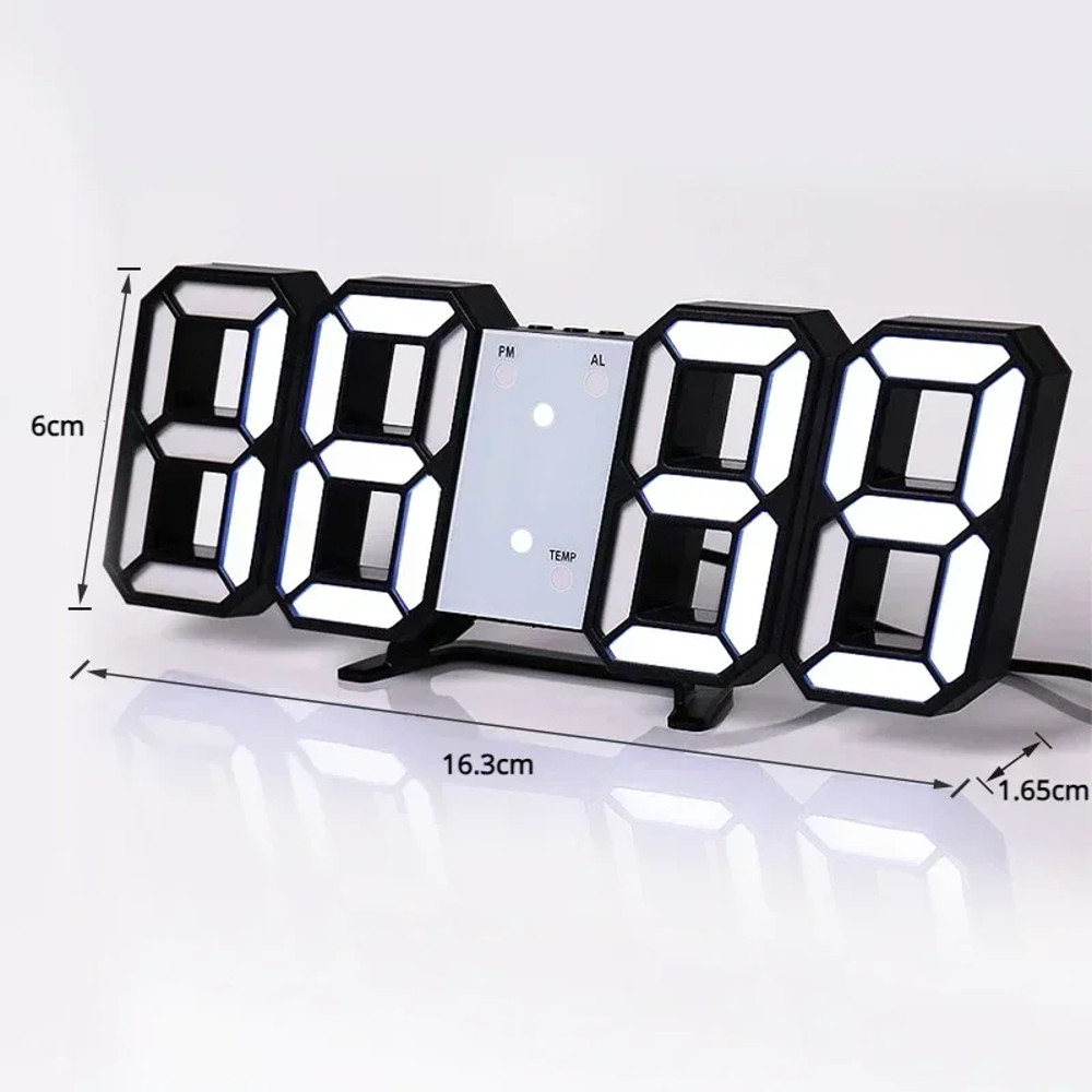 Adjustable LED Digital Clock Wall Decoration Glow Night Mode For Bedroom Aesthetic Room Decor Watch 4
