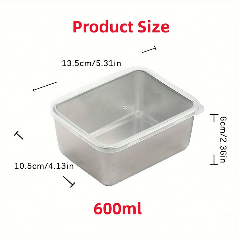 Stainless Steel Food Storage Containers Set Stackable Reusable With Lids For Camping Picnics Schoo 5