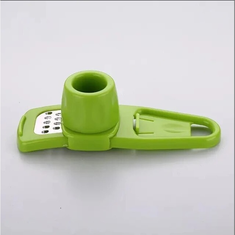 Green Pack Mini Garlic Grinder Creative Garlic Press Kitchen Garlic Mash Manual Garlic Mashing Green Kitchen Gadget