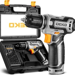 cordless drill set with rechargeable battery, small electric drill with keyless chuck, portable power drill tool