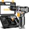 DEKO Cordless Drill Set With Rechargeable Battery Small Electric Drill With Keyless Chuck Portable 0