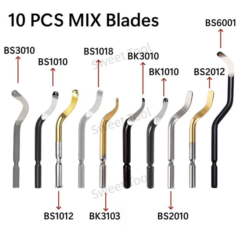 Deburring Tool Kit Rotary Burr Remover Blades For Copper And Aluminum 5