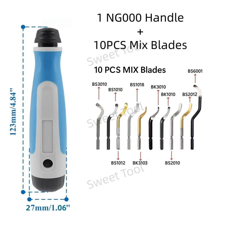 Deburring Tool Kit Rotary Burr Remover Blades For Copper And Aluminum 6