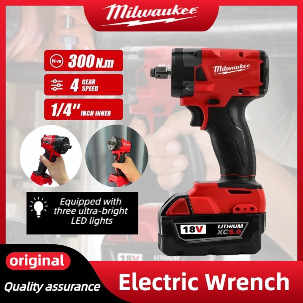 Brushless Milwaukee Battery Electric Cordless Wrench Impact Drill Screwdriver Automotive Repair Too 1