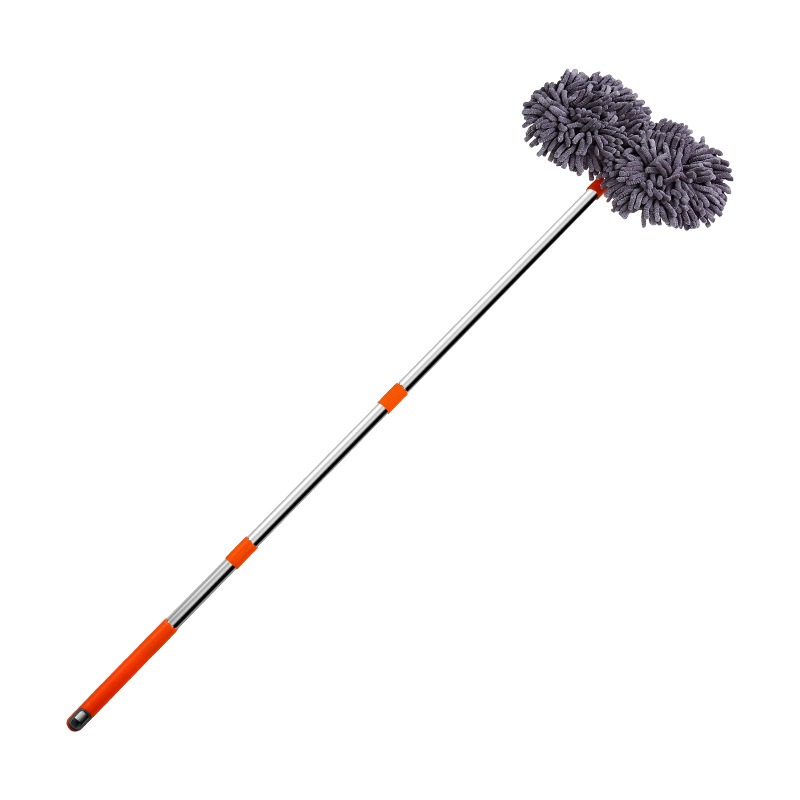 Telescopic Car Cleaning Mop Chenille Brush Washer Mop Double Brush Head Roof Window Cleaner 3