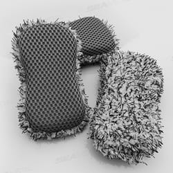 two-sided microfiber car wash sponge, plush massage net wheel cleaning brush, dust remover, scratch-free for car wash