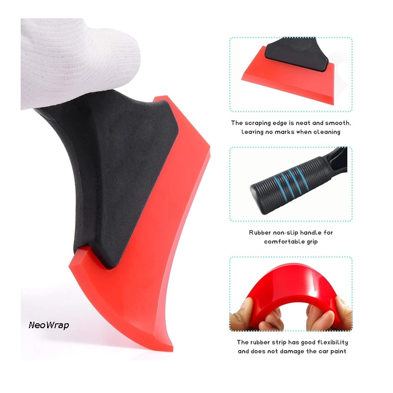 Windshield Mirror Shower Scraper Auto Glass Cleaning Silicone Squeegee 1