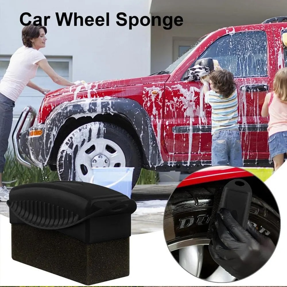 Tire Detailing Sponge Set For Car Wheel Rim Cleaning Waxing Polishing 3