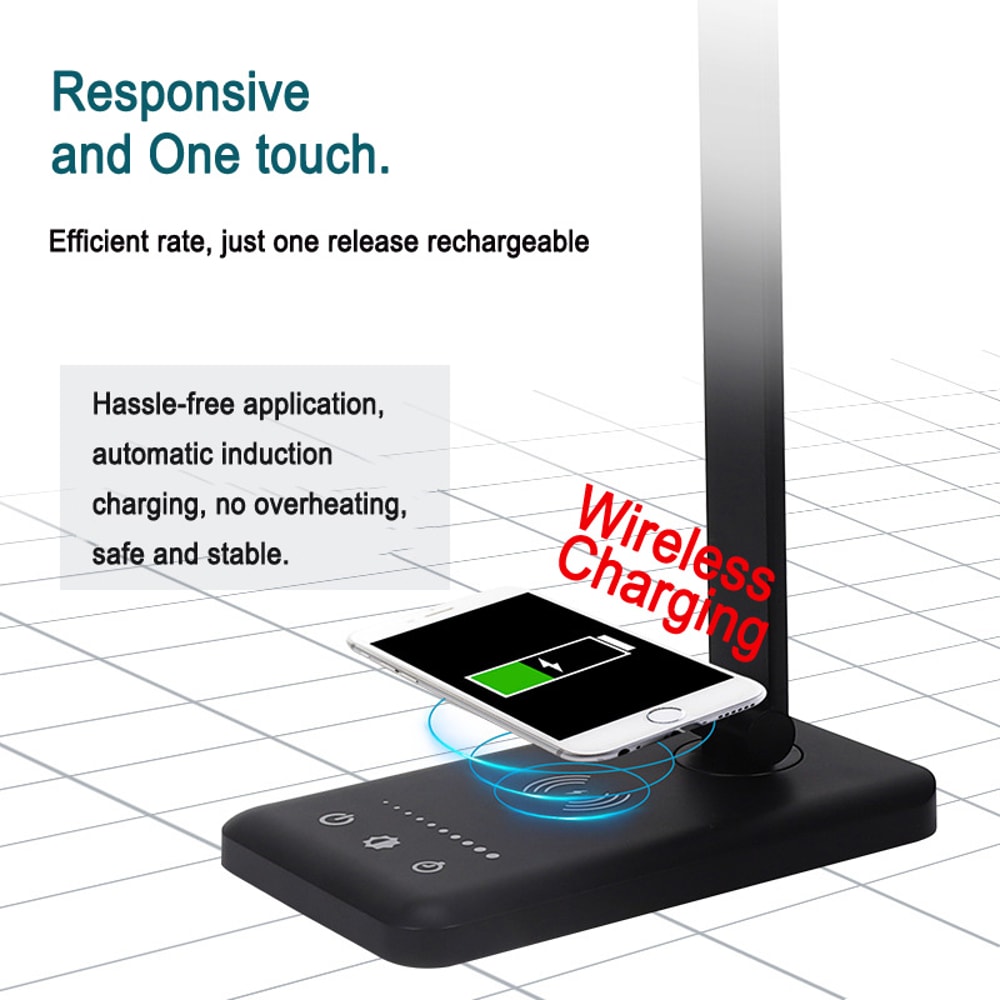 USB Charging LED Smart Lamp Touch Folding Portable Light For Office Battery Powered Childrens Work 2