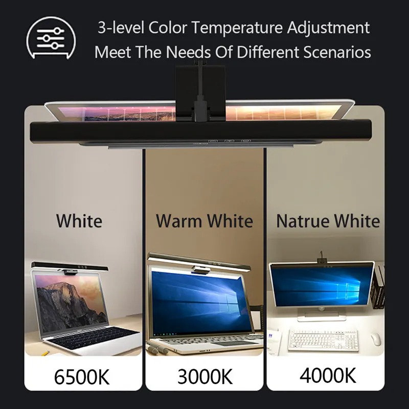 USB Powered EyeCare Desk Lamp LED Computer PC Monitor Light Bar Stepless Dimming Reading Table Lamp 1