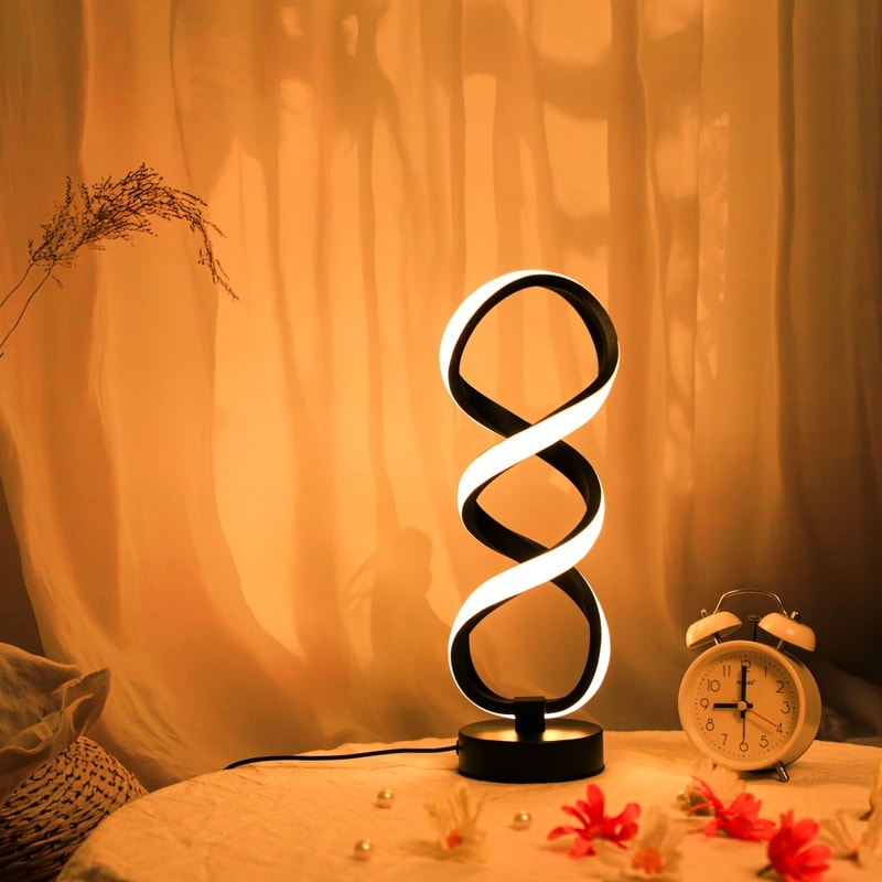 USB Powered Desk Lamp Threecolor Lighting Creative Modern Artistic Design For Reading And Work 1