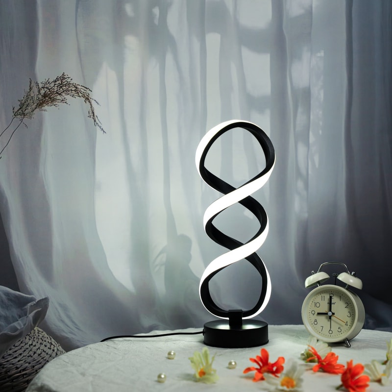 USB Powered Desk Lamp Threecolor Lighting Creative Modern Artistic Design For Reading And Work 2