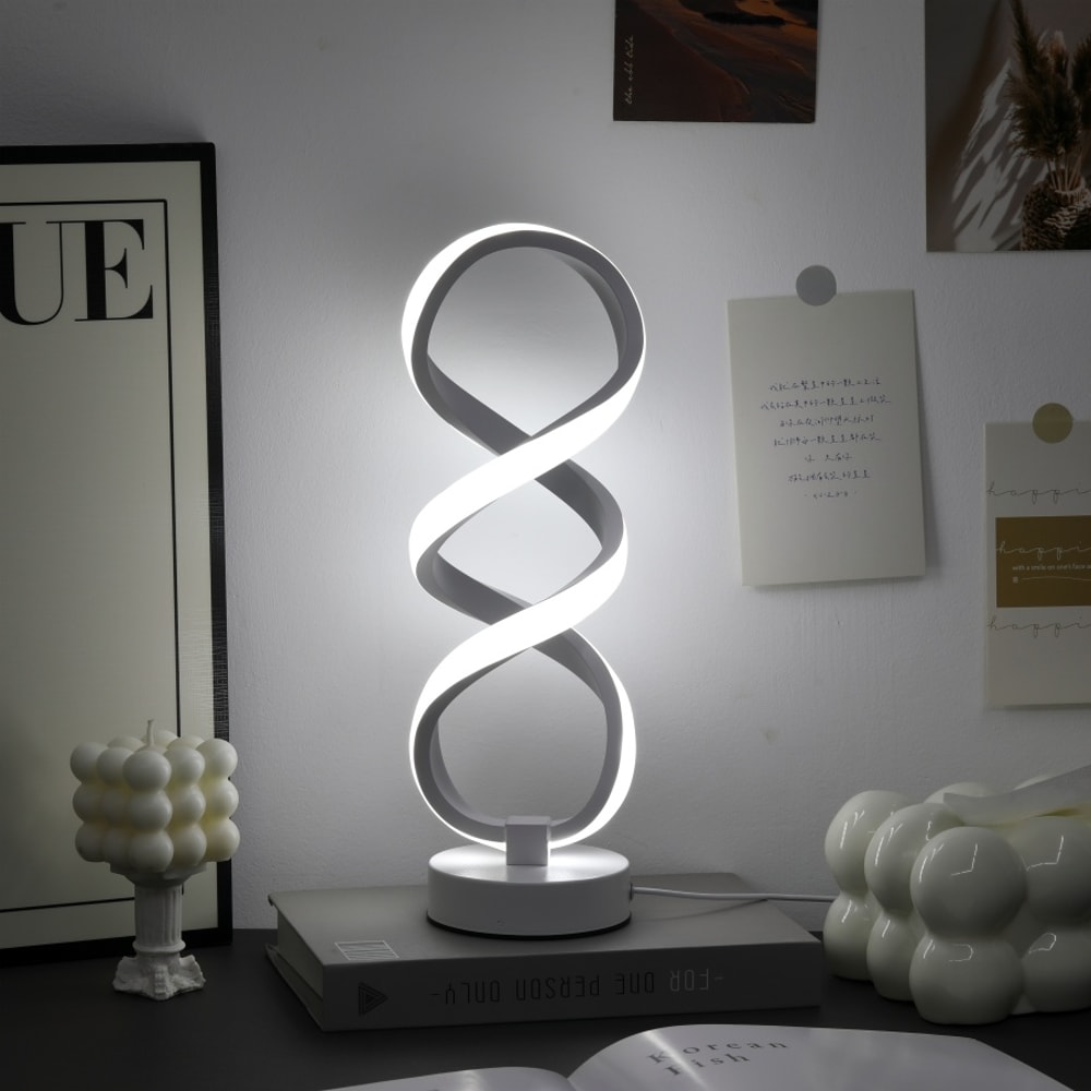 USB Powered Desk Lamp Threecolor Lighting Creative Modern Artistic Design For Reading And Work 4