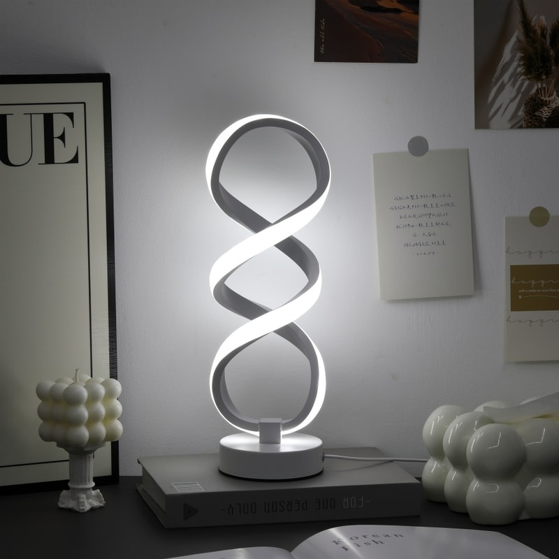 USB Powered Desk Lamp Threecolor Lighting Creative Modern Artistic Design For Reading And Work 4