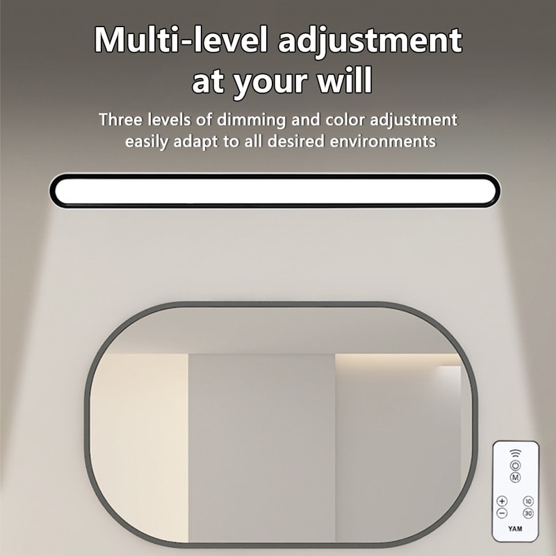 Magnetic Hanging Table Lamp, Remote Control Stepless Dimming LED, USB Rechargeable Night Light for Learning and Reading