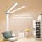 Foldable LED DoubleHead Desk Lamp USB Rechargeable Dimmable Touch Night Light EyeProtection Bedside 4