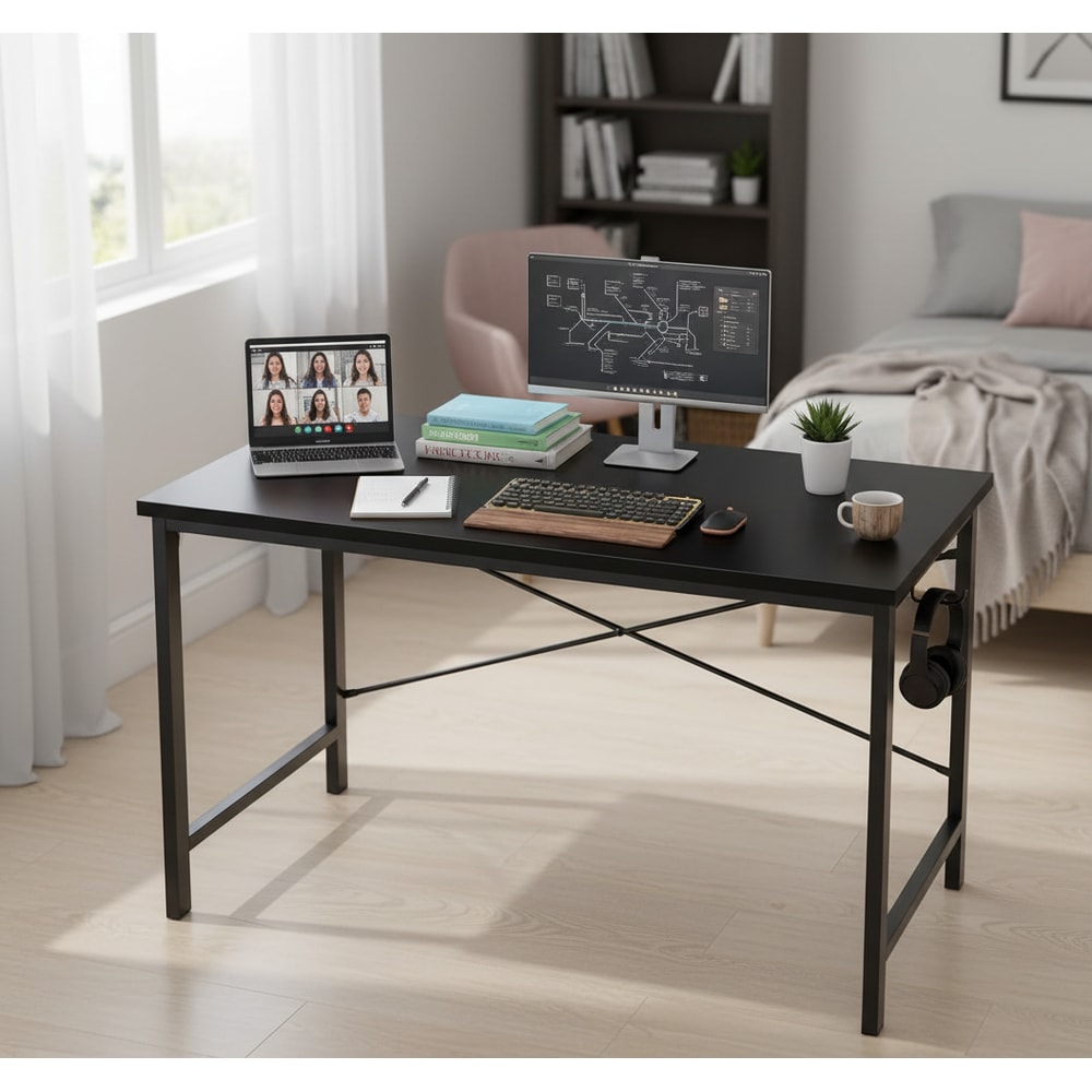 Sturdy Home Office Table For Dorms And Small Rooms Compact Computer Desk For Students 0