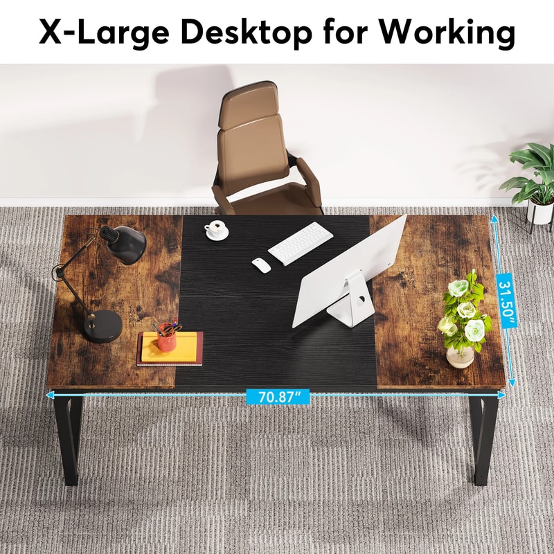 Large Office Desk Computer Table Tribesigns Modern Writing Desk Workstation For Home Offices Study 2