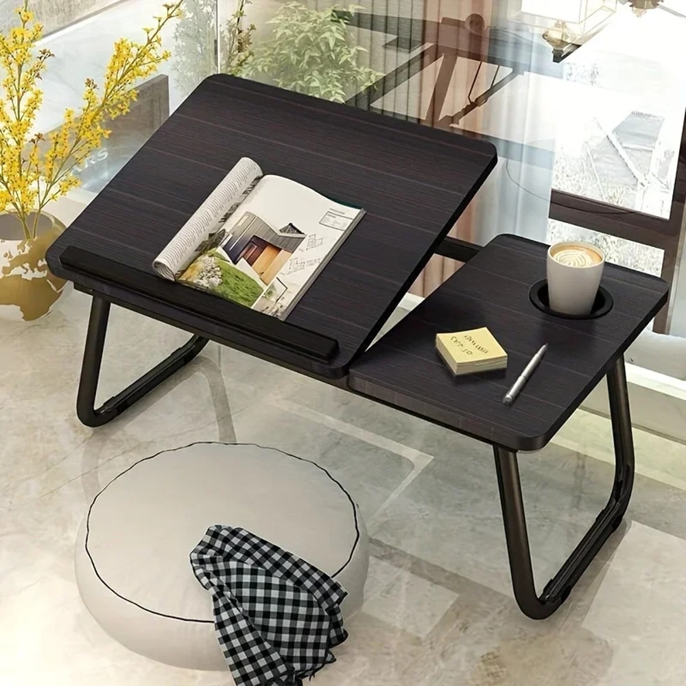 Computer Lazy Desk With Ergonomic Design Integrated Foldable Table With Adjustable Height Compact A 4