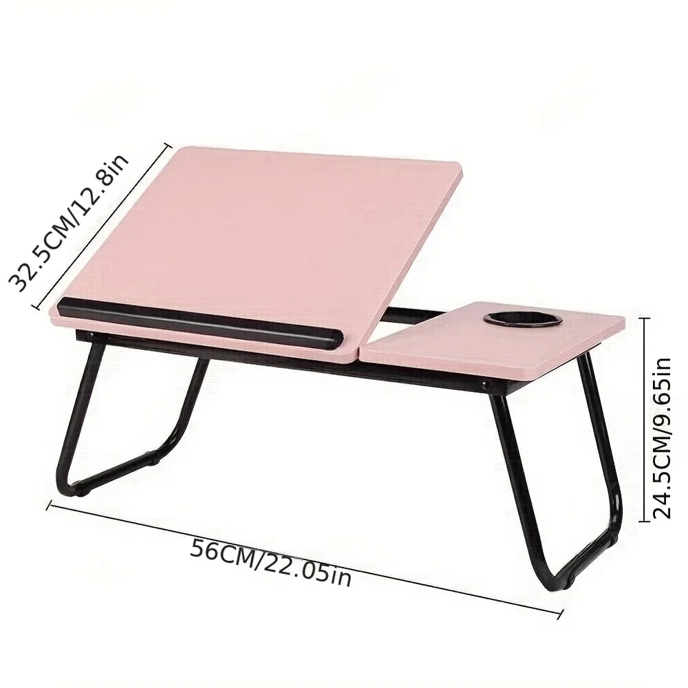Computer Lazy Desk With Ergonomic Design Integrated Foldable Table With Adjustable Height Compact A 3