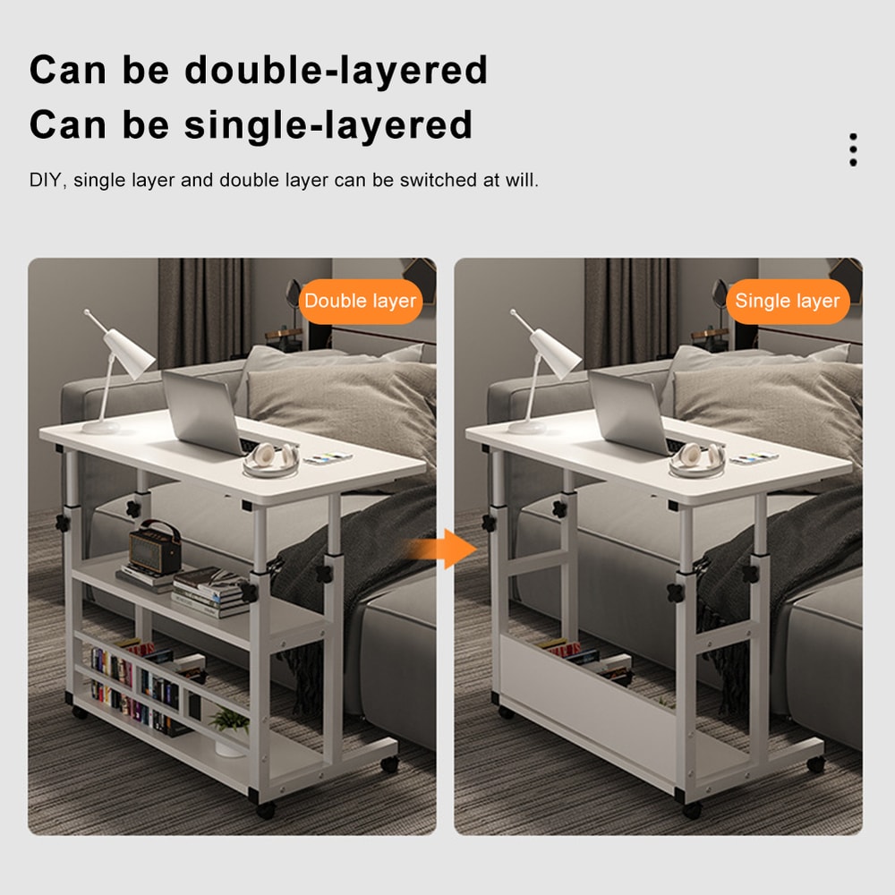 Liftable Bedside Table Computer Desk Portable Multifunctional Small Desk Minimalist Movable Home Of 3