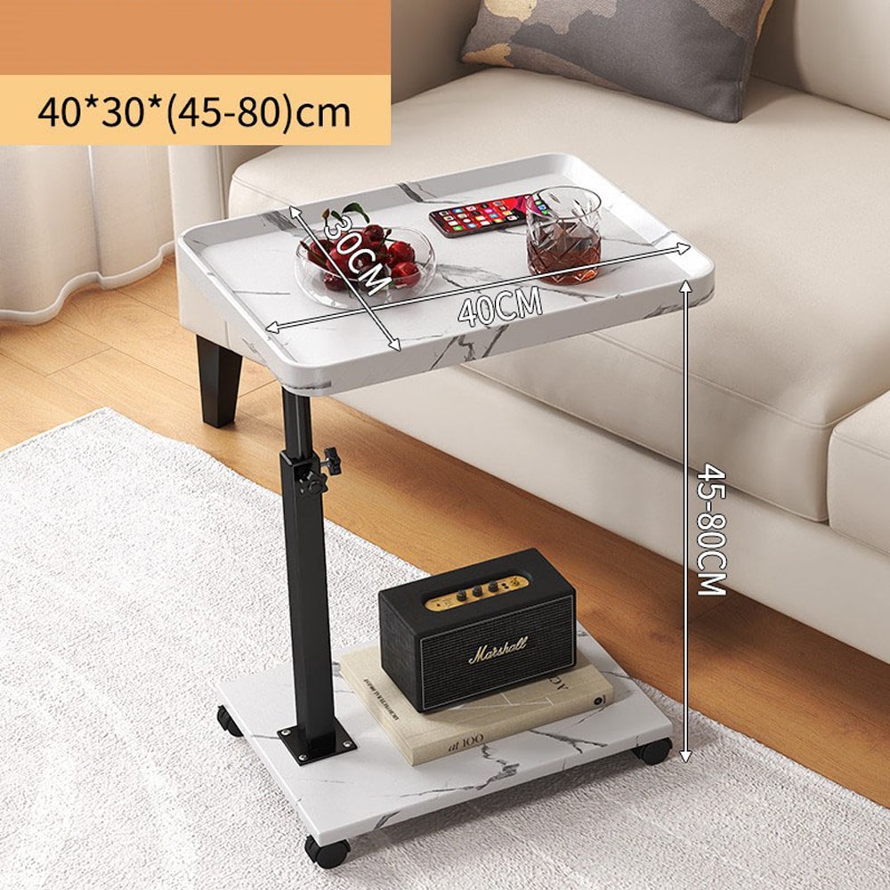 360 Rotatable Adjustable Rolling Cart Overbed Bedside Table Laptop Desk Medical Bed Food Tray Sofa 7