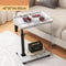 360 Rotatable Adjustable Rolling Cart Overbed Bedside Table Laptop Desk Medical Bed Food Tray Sofa 7