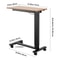 SucceBuy Adjustable Overbed Table With Swivel Casters Mobile Bed Side Desk For Home Office And Stud 5