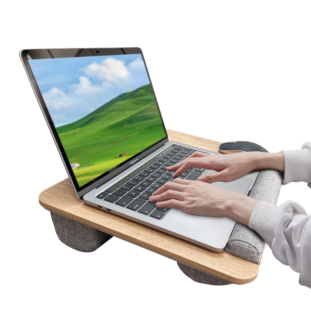 Mumucc Wooden Suspended Bed Study Table Portable Laptop Desk Sponge Cushion 3