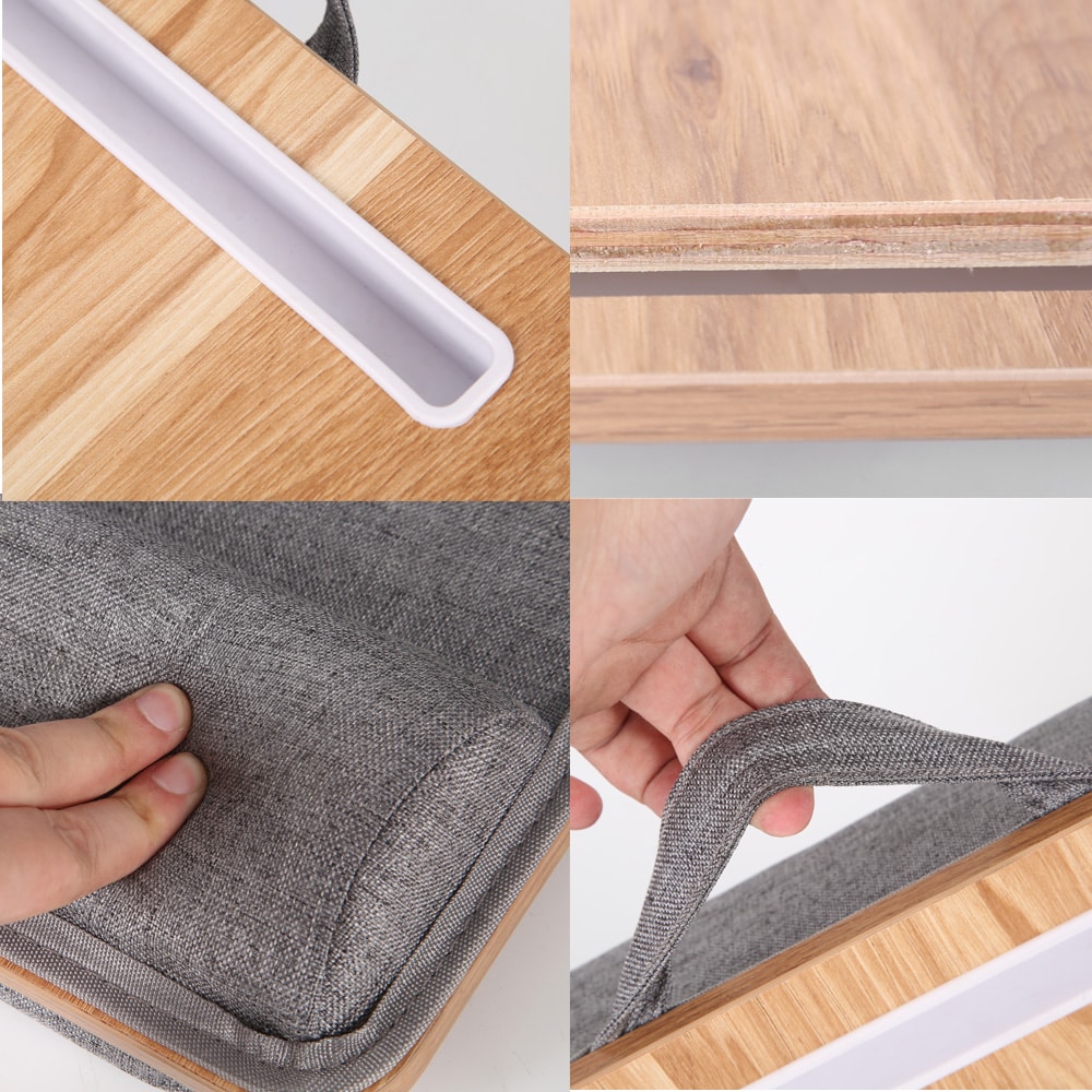 Mumucc Wooden Suspended Bed Study Table Portable Laptop Desk Sponge Cushion 4