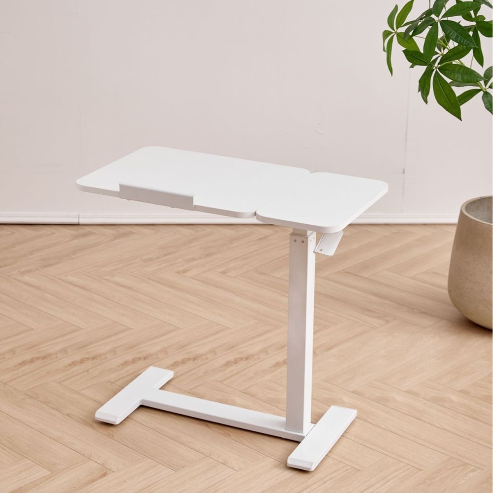 Rolling Lazy Table With Adjustable Tilt Height Moveable Computer Desk Overbed Corner Desk With Whee 3
